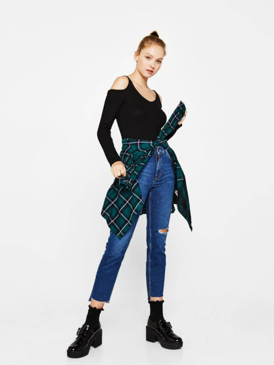 Off-the-shoulder sweater